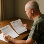 veteran checking his disability claim
